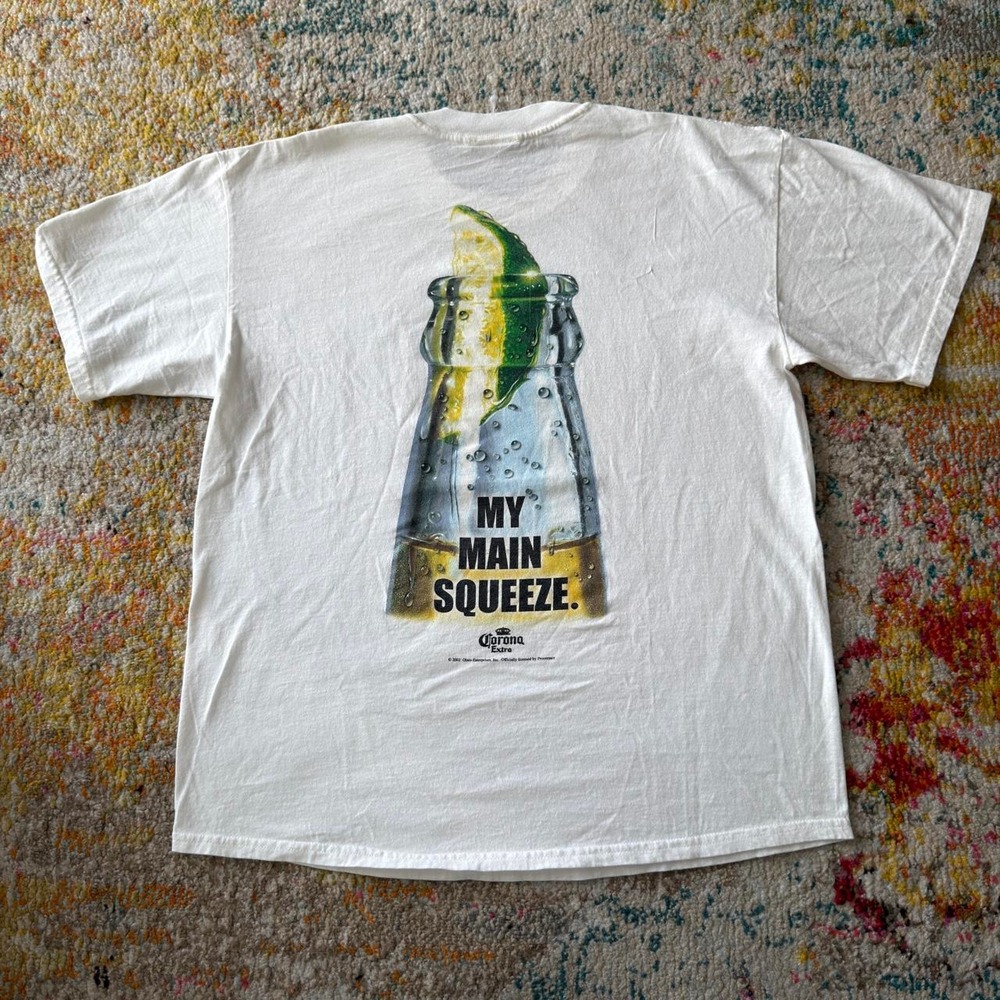 Vintage Y2K 2002 Corona Extra My Main Squeeze Beer T-Shirt Large